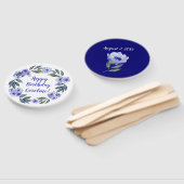 Waterverf Bloemen Verjaardag Handwaaier (Niet-gemonteerd)