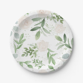 Waterverf Bloemen Verjaardag of bruiloft Borden Papieren Bordje