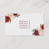 waterverf Bloemen Vioolschrift Visitekaartje (Achterkant)