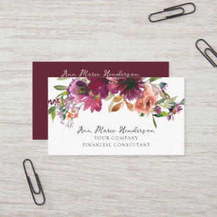 Waterverf Bloemen Wilde Bloemen Visitekaartje