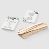 Waterverf Bloemen Wit Groen Huwelijksprogramma Handwaaier (Niet-gemonteerd)