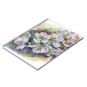 Waterverf bloemen witte appelbloem illustratie notitieboek (Linkerzijde)