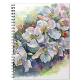 Waterverf bloemen witte appelbloem illustratie notitieboek (Voorkant)