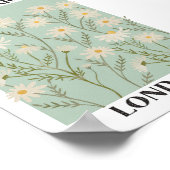 Waterverf Bloemen Witte Daisy Flower Market Poster (Hoek)