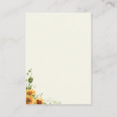 Waterverf Bloemen Zonnebloem Daisy RSVP Informatiekaartje (Achterkant)