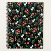  Waterverf Bloemen Zwart Botanisch Planner (Voorkant)