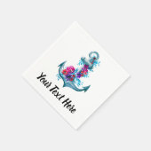 Waterverf Bloemenanker Ontwerp Servet (Hoek)