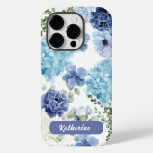 Waterverf Bloemenblauw Hydrangea Stijlvol Case-Mate iPhone Case (Achterkant)