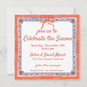 Waterverf Bloemenblok Print Kerstfeest Kaart (Voorkant)