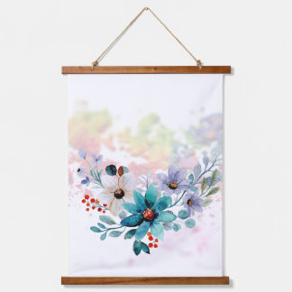 Waterverf Bloemenboeket, Zomerbloemen Ontwerp, Hangend Wandkleed