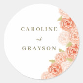 WATERVERF BLOEMENBRUILOFT RONDE STICKER (Voorkant)