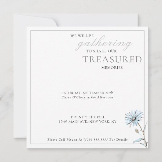 Waterverf Bloemenduif Viering van het leven Kaart (Achterkant)