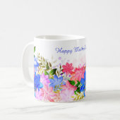 Waterverf Bloemengrens Moederdag Koffiemok (Voorkant links)
