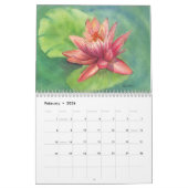 Waterverf bloemenkalender kalender (Feb 2026)