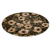 Waterverf bloemenluipaard: eindeloos patroon snijplank (Hoek)