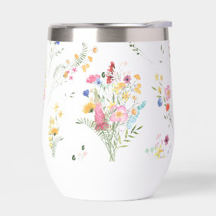 Waterverf Bloemenpatroon van Wilde Bloemen