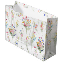 Waterverf Bloemenpatroon van Wilde Bloemen