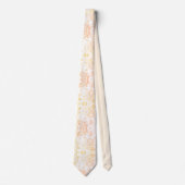 Waterverf Bloemenperzik Fuzz Stropdas (Voorkant)