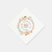 Waterverf Bloemenring Vrijgezellenfeest Servetten (Hoek)