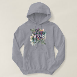 Waterverf Bloemenschrift 'Liefde Faalt Nooit' Hoodie