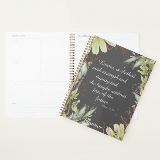 Waterverf bloemenschrift, planner (Display)