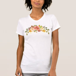 Waterverf bloemenspray mooi  land t-shirt