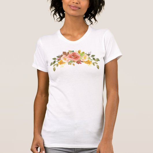 Waterverf bloemenspray mooi  land t-shirt (Voorkant)