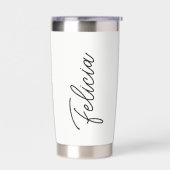 Waterverf Bloemenvos gepersonaliseerd Geïsoleerde Drinkbeker (Links)