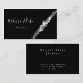 waterverf bloemfluitist visitekaartje (Voorkant / Achterkant)