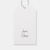 Waterverf Bloemhart Liefde NAAM Roze Speciaal Cadeaulabel (Achterkant)