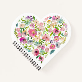 Waterverf Bloemhart Liefde Roze Special Fun Notitieboek