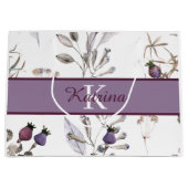 Waterverf Bloemige Cadeautas met Monogram (Voorkant)