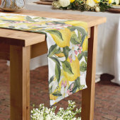 Waterverf Bloemige Citroen Trouw- of Bruiloftfeest Medium Tafelloper