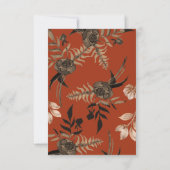 Waterverf bloemige herfst gebladerte bladeren herf RSVP kaartje (Achterkant)