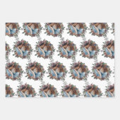 Waterverf Bloemige Huwelijk Inpakpapier Vellen (Voorkant)