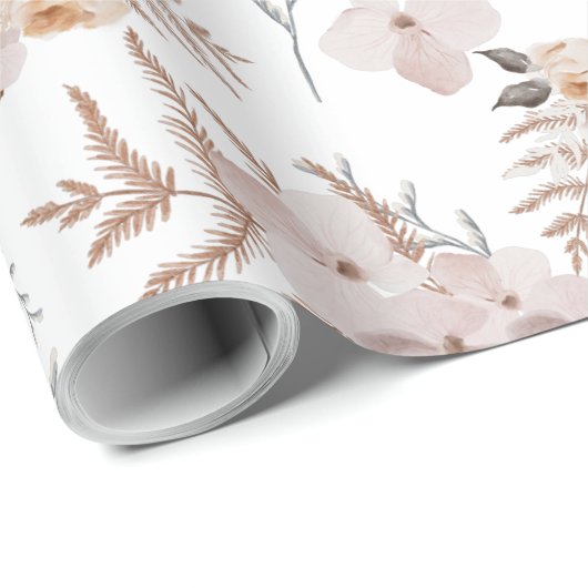 Waterverf Bloemige Inpakpapier Vellen (Rol Hoek)