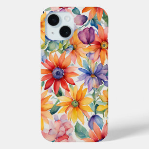 Waterverf bloemige kleurrijke iPhone / iPad case