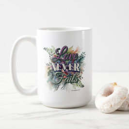 Waterverf Bloemige Liefde Faalt Nooit Schrift Koffiemok
