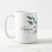 Waterverf Bloemige Monogrammok mok (Links)