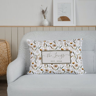 Waterverf Bloemige Persoonlijke Worp Kussen