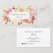 waterverf bloemist visitekaartje (Voorkant / Achterkant)