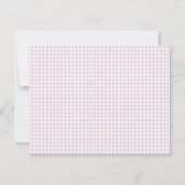 Waterverf Bloemkam Gingham Nursery Note Card Kaart (Achterkant)
