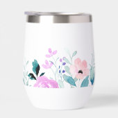 Waterverf Bloemmonogram wijntrommel (Rechts)