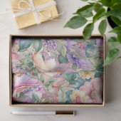 Waterverf bloemmotief, bloemenachtergrond tissuepapier (Geschenk)