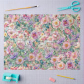 Waterverf bloemmotief, bloemenachtergrond tissuepapier (Craft)