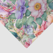 Waterverf bloemmotief, bloemenachtergrond tissuepapier (Detail)