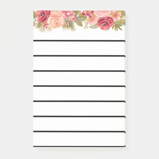 Waterverf Bloemmotief Post-it® Notes (Voorkant)