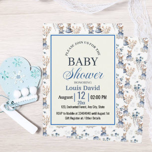 Waterverf Bloemmuizen Baby shower Kaart