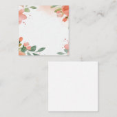 Waterverf bloempastel informatiekaartje (Voorkant / Achterkant)