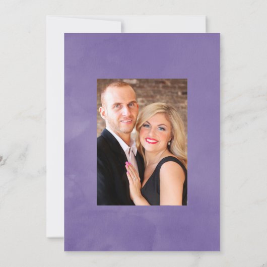 Waterverf Bloemrijke Lente Trouwfoto Save The Date (Achterkant)